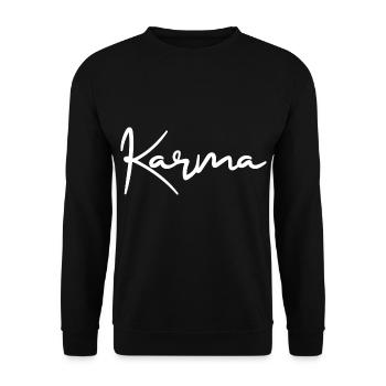 Karma - Unisex Pullover - Schwarz - Vorne - Alina (178cm) & Michal (187cm)