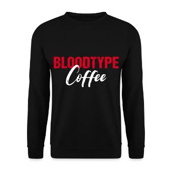 Bloodtype Coffee Kaffeeliebhaber - Unisex Pullover - Schwarz - Vorne - Alina (178cm) & Michal (187cm)