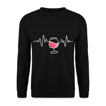 Wildberry Cocktail Glass Heartbeat - Unisex Sweatshirt - black - Front - Alina (178cm) & Michal (187cm)