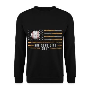 Baseball Player Winner Team USA - Unisex Sweatshirt - black - Front - Alina (178cm) & Michal (187cm)