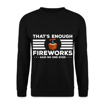 Pyro Football Fireworks - Unisex Sweatshirt - black - Front - Alina (178cm) & Michal (187cm)