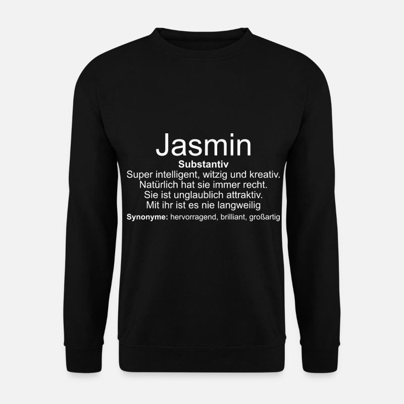Name Definition Jasmine - Unisex Sweatshirt - black