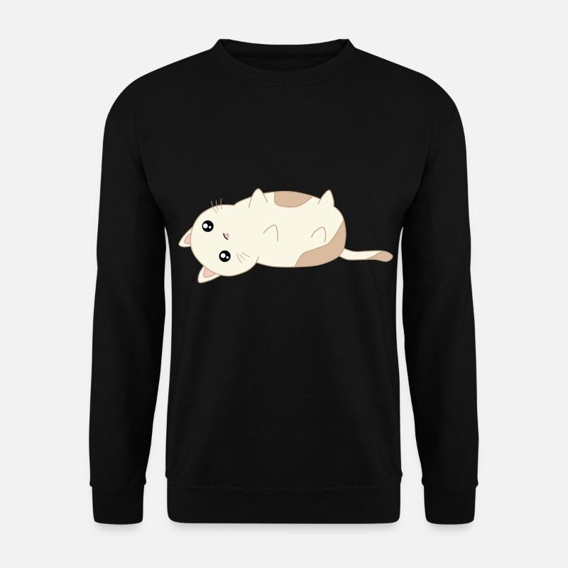 doux chat couché - Sweat-shirt Unisexe - noir
