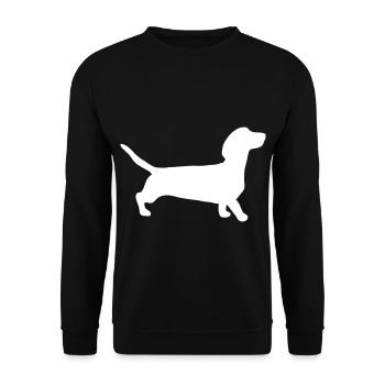Silhouette de teckel - Sweat-shirt Unisexe - noir - Devant - Alina (178cm) & Michal (187cm)