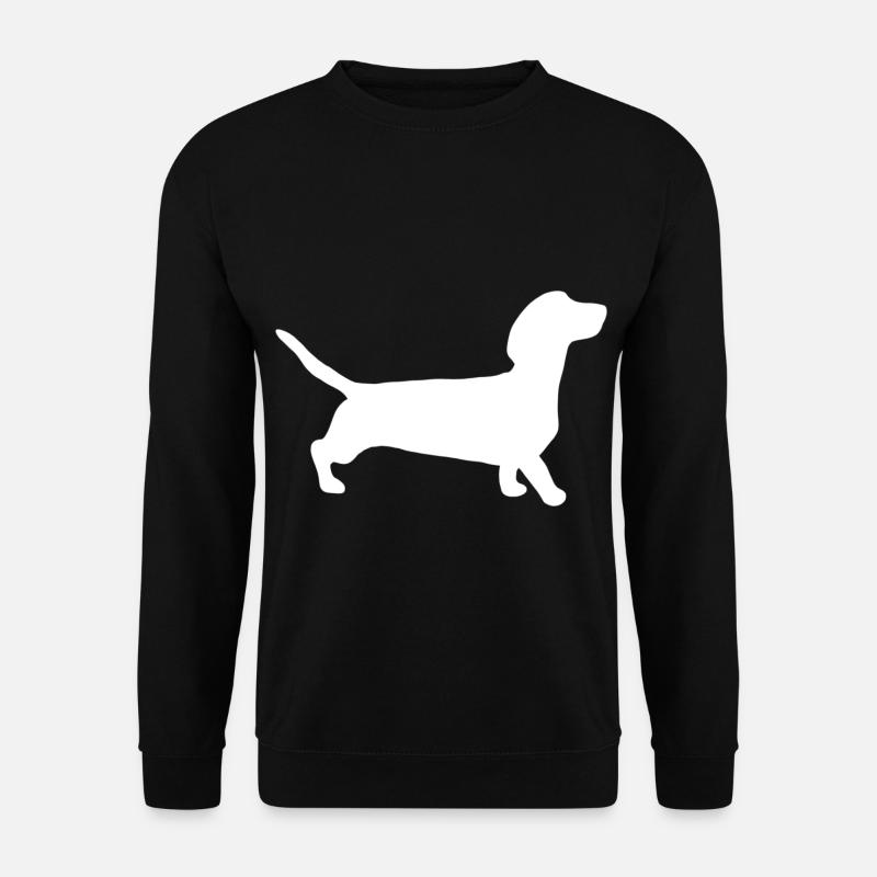 Dachshund Silhouette - Unisex Sweatshirt - black