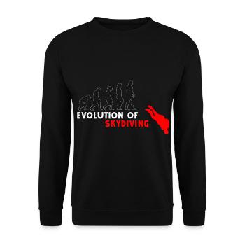 Parachute, Adrenaline, Free Fall, Paragliding - Unisex Sweatshirt - black - Front - Alina (178cm) & Michal (187cm)