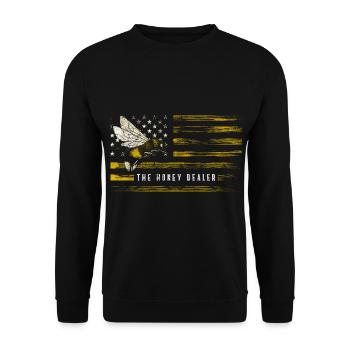 Bee Bumblebee Insect Bee - Unisex Sweatshirt - black - Front - Alina (178cm) & Michal (187cm)