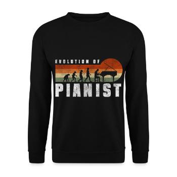 Piano Player Grand Piano Artist Concert - Unisex Sweatshirt - black - Front - Alina (178cm) & Michal (187cm)