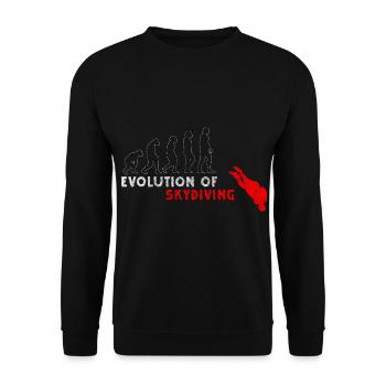 Skydive Himmel Fallschirmsport - Unisex Pullover - Schwarz - Vorne - Alina (178cm) & Michal (187cm)