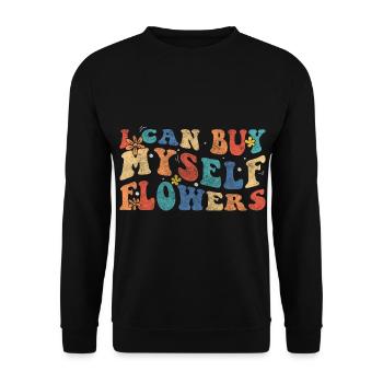 Blumen Zuneigung Romantik Hochzeit - Unisex Pullover - Schwarz - Vorne - Alina (178cm) & Michal (187cm)