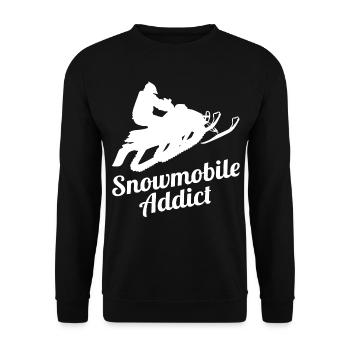 Snowmobile Snowmobile Winter Snowmobile - Unisex Sweatshirt - black - Front - Alina (178cm) & Michal (187cm)