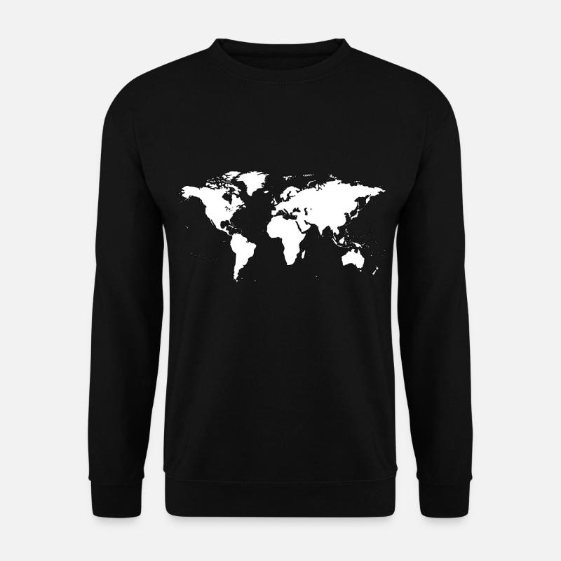 Weltkarte - Unisex Pullover - Schwarz