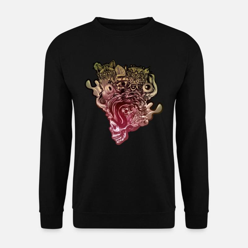 Tête de mort soufflée - Sweat-shirt Unisexe - noir