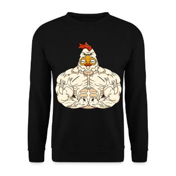 Fitness Bodybuilding Gym Culturiste Musculation - Sweat-shirt Unisexe - noir - Devant - Alina (178cm) & Michal (187cm)