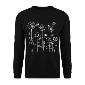 Abeilles à la recherche de nectar de fleur - Sweat-shirt Unisexe - noir - Devant - Alina (178cm) & Michal (187cm)