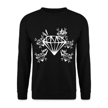 diamond - Unisex Sweatshirt - black - Front - Alina (178cm) & Michal (187cm)