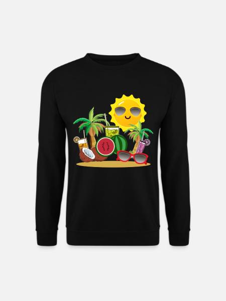 Summer sun beach holiday party - Unisex Sweatshirt - black