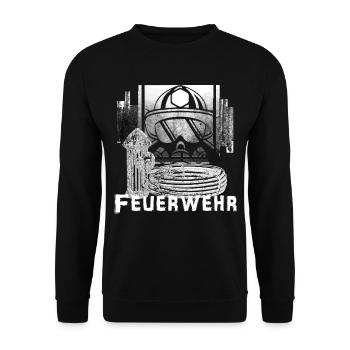 fire Department - Unisex Sweatshirt - black - Front - Alina (178cm) & Michal (187cm)