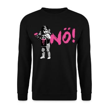 Girlpower Protest-Shirt NÖ! - Unisex Sweatshirt - black - Front - Alina (178cm) & Michal (187cm)