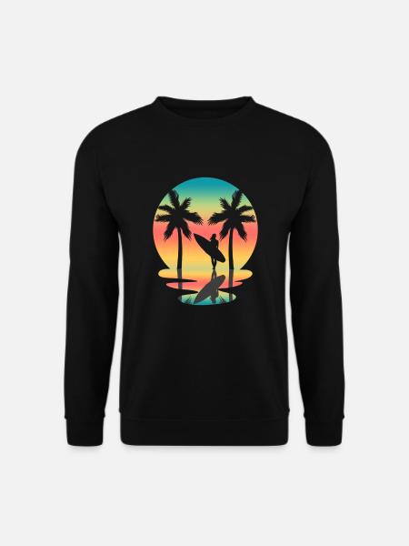 Surfing Surfer Surfen Wassersport Strand Sommer - Unisex Pullover - Schwarz
