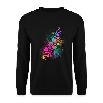 Dogs love dog lovers cool heart dog best F - Unisex Sweatshirt - black - Front - Alina (178cm) & Michal (187cm)