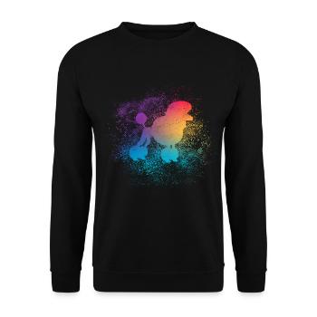 Amoureux des chiens Caniche Love Cute Dog Love Bes - Sweat-shirt Unisexe - noir - Devant - Alina (178cm) & Michal (187cm)