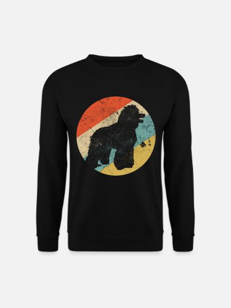 Hundeliebhaber Pudel Liebe Retro Vintage Hundelieb - Unisex Pullover - Schwarz