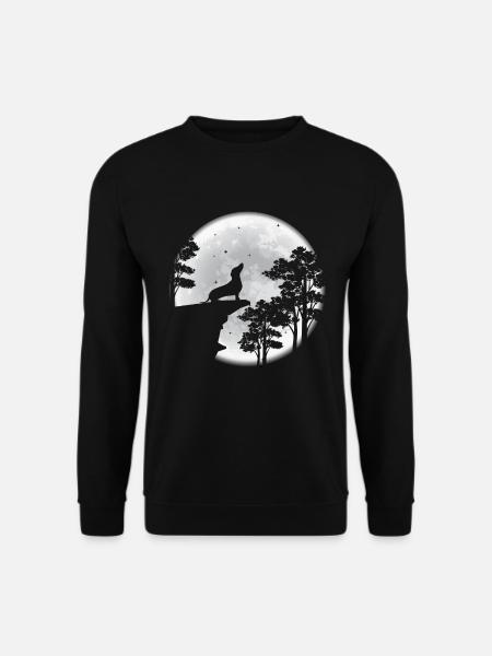 Hundeliebhaber Dackel Mond Natur Bester KumpelHund - Unisex Pullover - Schwarz
