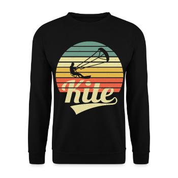 Kite Surfer Vintage Kitesurfing Kitesurfer Kiter - Unisex Sweatshirt - black - Front - Alina (178cm) & Michal (187cm)