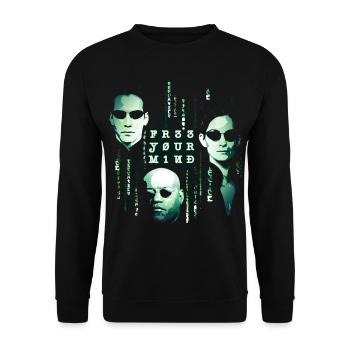 Matrix Neo Trinity Morpheus - Sweat-shirt Unisexe - noir - Devant - Alina (178cm) & Michal (187cm)