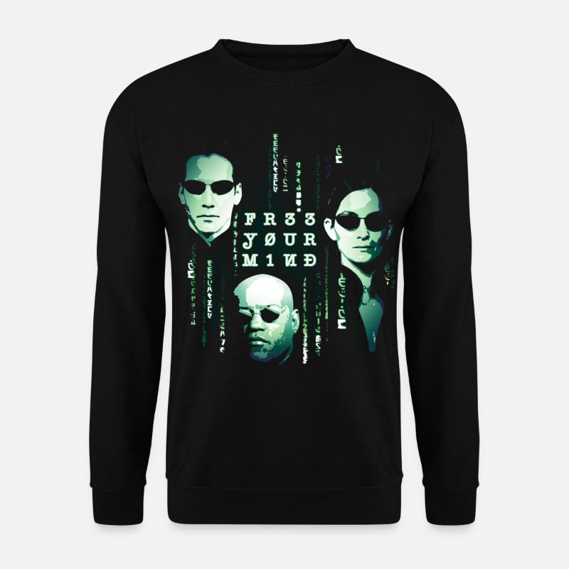 The Matrix Free Your Mind Filmzitat - Unisex Pullover - Schwarz