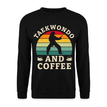 Taekwondo Taekwondoin Tae kwon do Arts Martiaux - Sweat-shirt Unisexe - noir - Devant - Alina (178cm) & Michal (187cm)