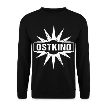 Ostkind Ossi DDR Kind - Unisex Pullover - Schwarz - Vorne - Alina (178cm) & Michal (187cm)