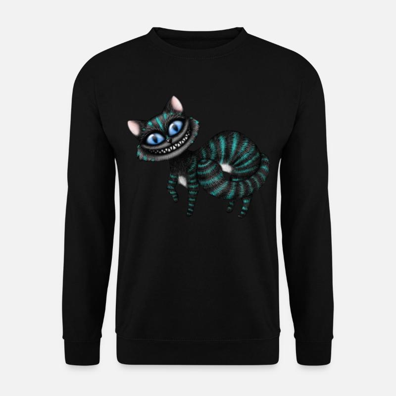 Blaue Cheshire Katze - Unisex Pullover - Schwarz