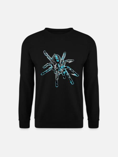 Tiger spider blue, spider - Unisex Sweatshirt - black