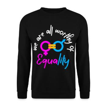 Equality - Unisex Sweatshirt - black - Front - Alina (178cm) & Michal (187cm)
