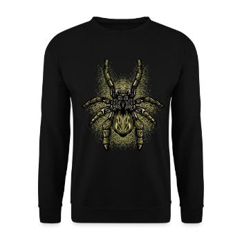 Halloween Costume Spider Monster Spooky Skull - Unisex Sweatshirt - black - Front - Alina (178cm) & Michal (187cm)