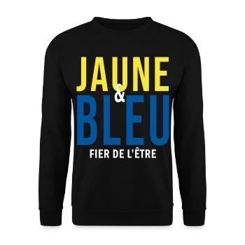 jaune et bleu fier rugby ukraine basket - Sweat-shirt Unisexe - noir - Devant - Alina (178cm) & Michal (187cm)