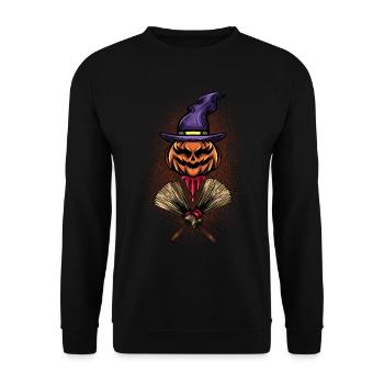 Cadeau d’Halloween Sorcière Squelette Tueur Horreur - Sweat-shirt Unisexe - noir - Devant - Alina (178cm) & Michal (187cm)