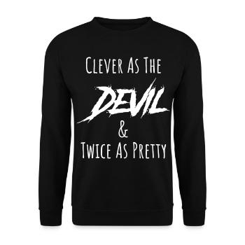 Goth Lolita intelligent comme le diable et deux fois plus - Sweat-shirt Unisexe - noir - Devant - Alina (178cm) & Michal (187cm)