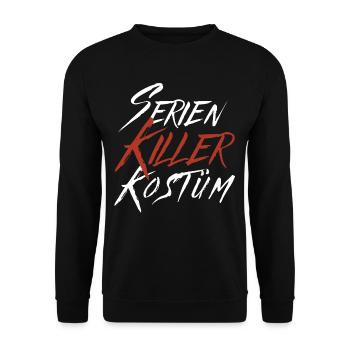 Serien Killer Kostüm Horror Halloween Grusel Fun - Unisex Pullover - Schwarz - Vorne - Alina (178cm) & Michal (187cm)