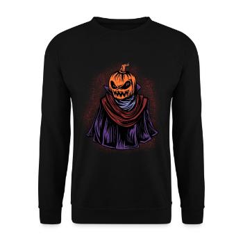 Halloween Kostüm Pilze Monster Spooky Skull - Unisex Pullover - Schwarz - Vorne - Alina (178cm) & Michal (187cm)