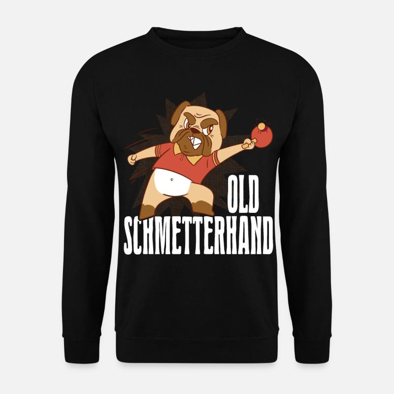 Table Tennis Hund Pingpong Outfit Dog Pong - Unisex Pullover - Schwarz