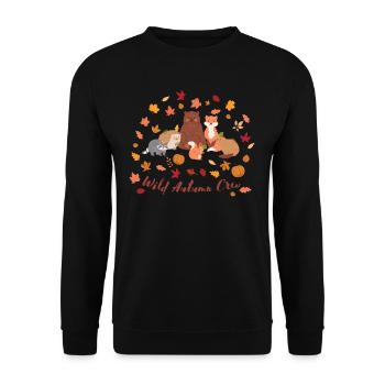 Tshirt cute gift for kids shirt with cute animals - Unisex Pullover - Schwarz - Vorne - Alina (178cm) & Michal (187cm)