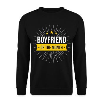 Boyfriend of the month - Unisex Sweatshirt - black - Front - Alina (178cm) & Michal (187cm)