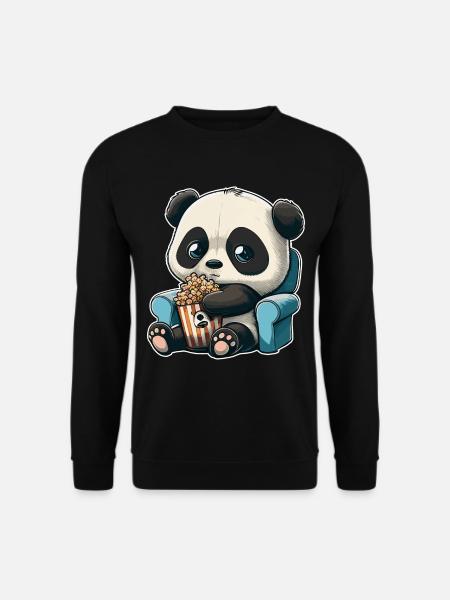 Série Junkie Series Marathon Panda Popcorn Canapé - Sweat-shirt Unisexe - noir