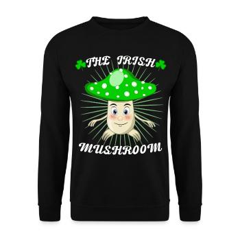 Le champignon irlandais, drôle de conception de champignons - Sweat-shirt Unisexe - noir - Devant - Alina (178cm) & Michal (187cm)