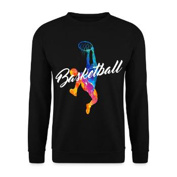 Basketball Player Basketball Player Streetball Sport - Unisex Sweatshirt - black - Front - Alina (178cm) & Michal (187cm)