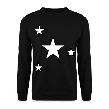 Stars Star Star Gift Starry Sky - Unisex Sweatshirt - black - Front - Alina (178cm) & Michal (187cm)