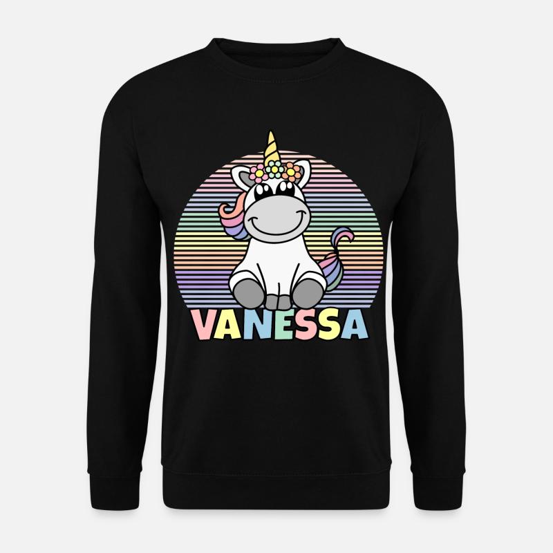 Vanessa Einhorn Name - Unisex Pullover - Schwarz